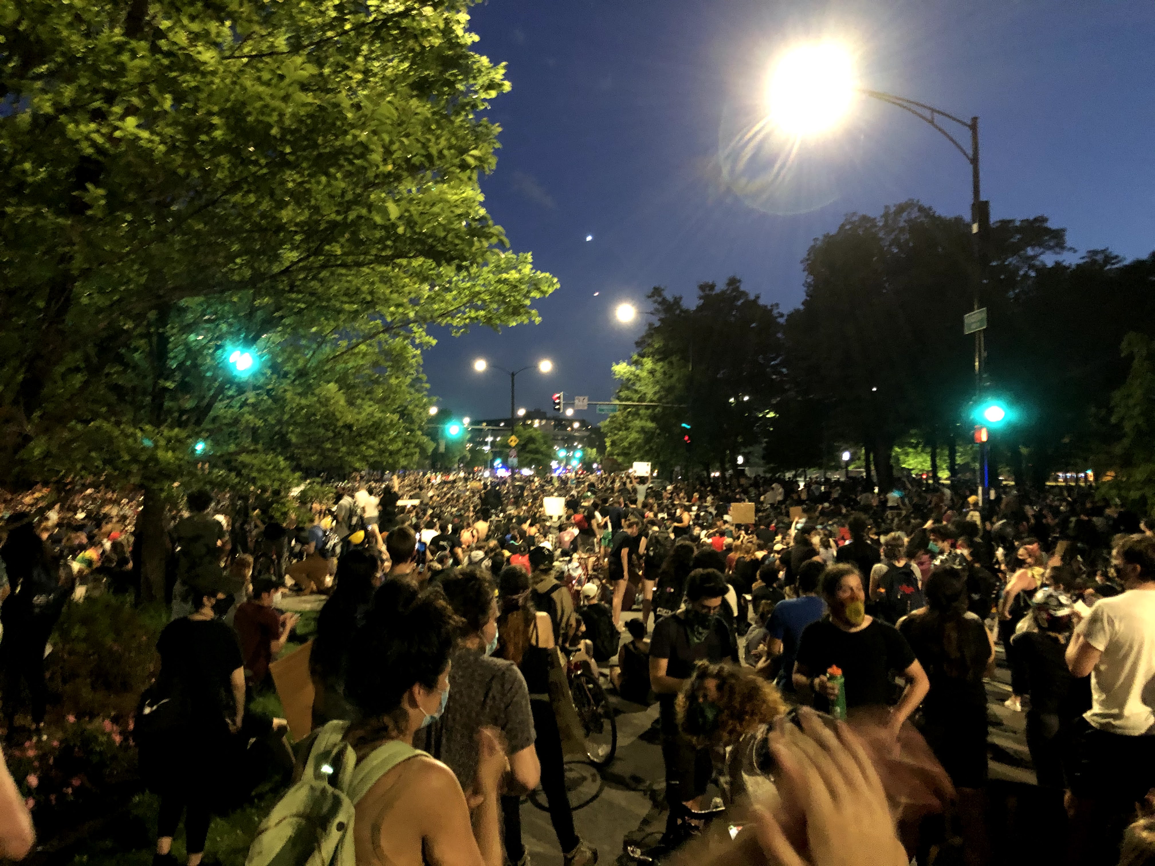 Defund CPD Protestors in Chicago on June 5, 2020