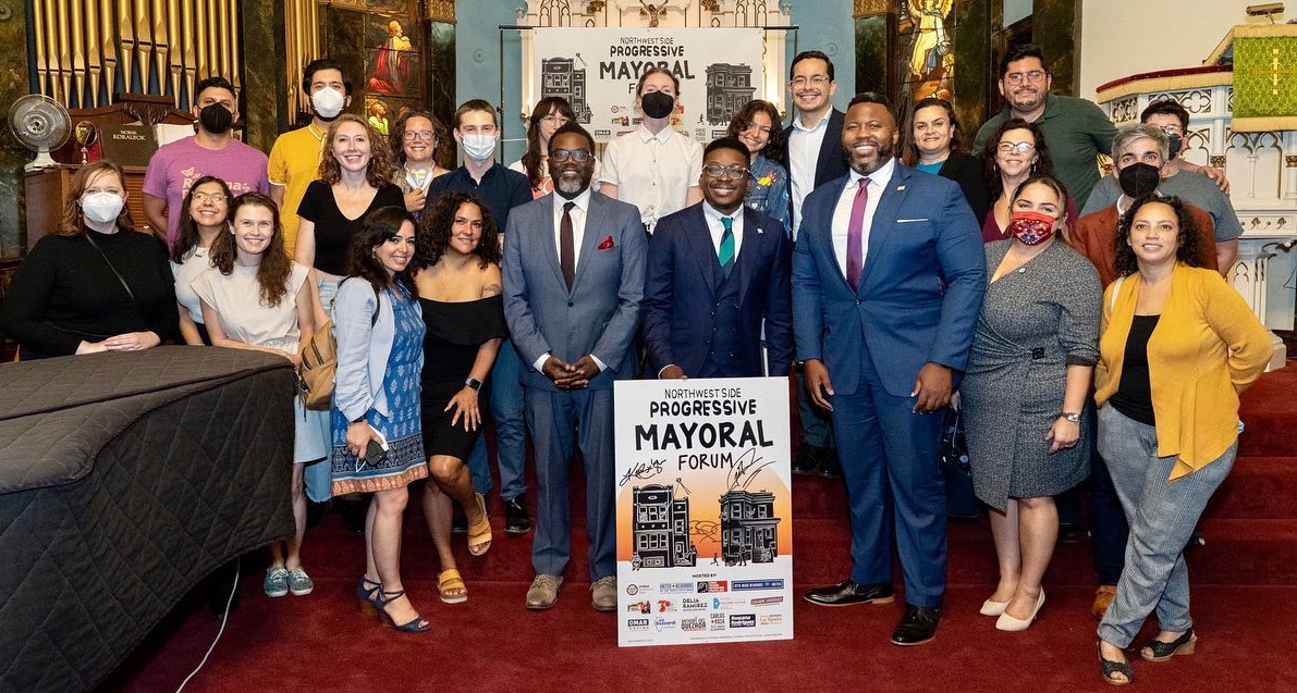 Participants and volunteers from the NWS Progressive Mayoral Forum