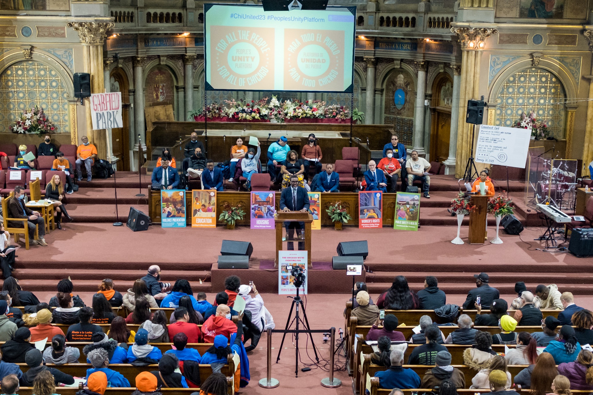 Birds-eye view from the People's Unity Platform event